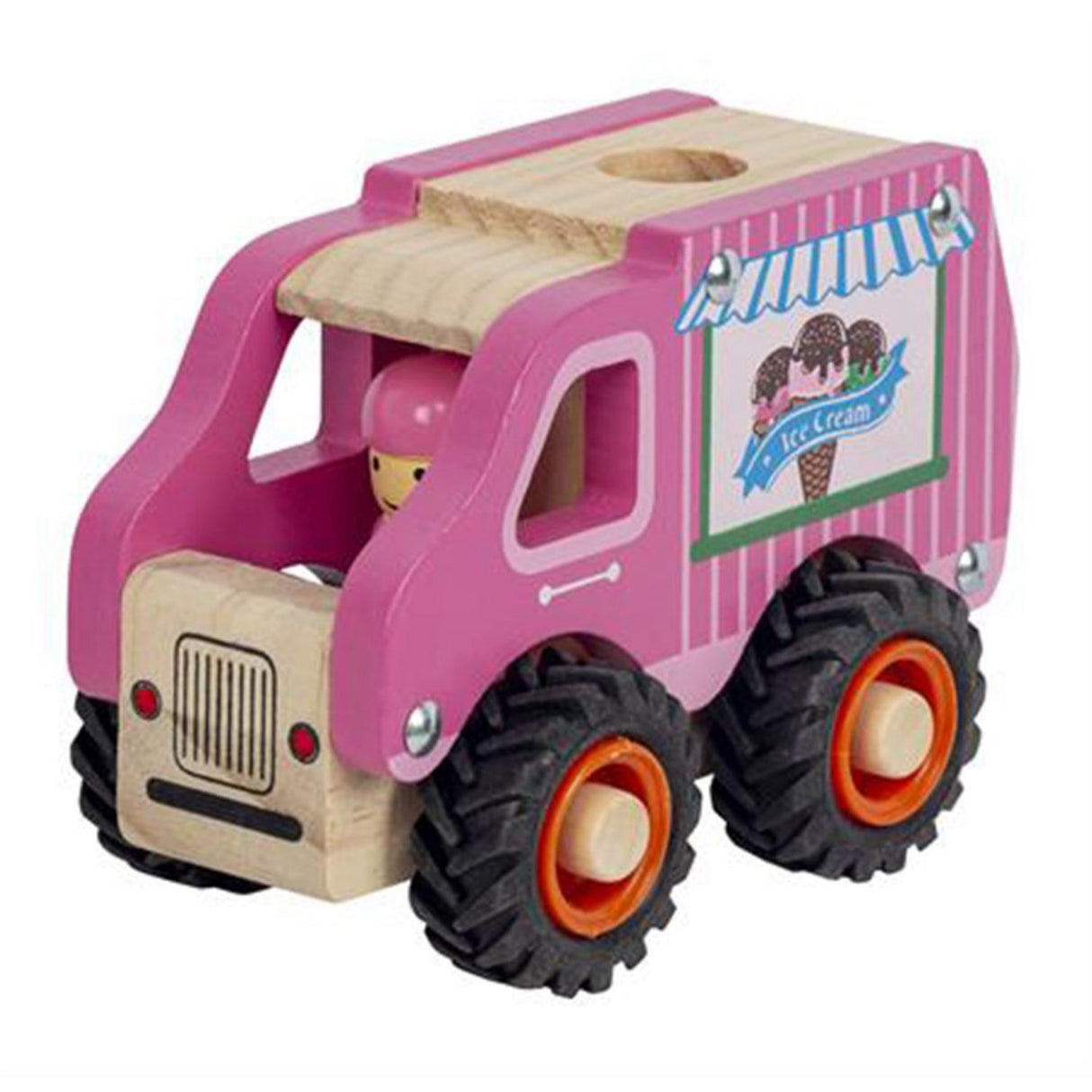 Magni Icecream truck with rubber wheels, FSC 100%