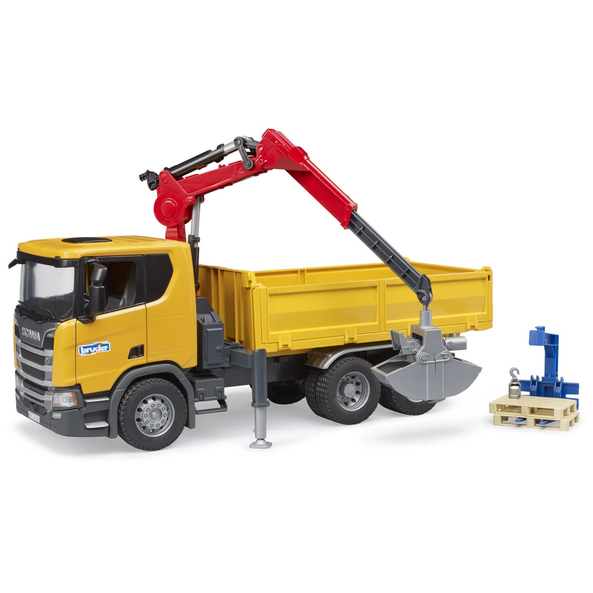 Bruder Scania Super 560R construction truck w.crane,2 pal