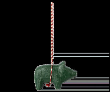 Maileg Träprydnad, Gris - Mörkgrön