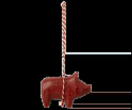 Maileg Trä prydnad, Gris - Röd