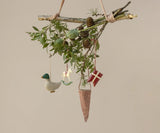 Maileg Kornettprydnad, Rutig - Röd