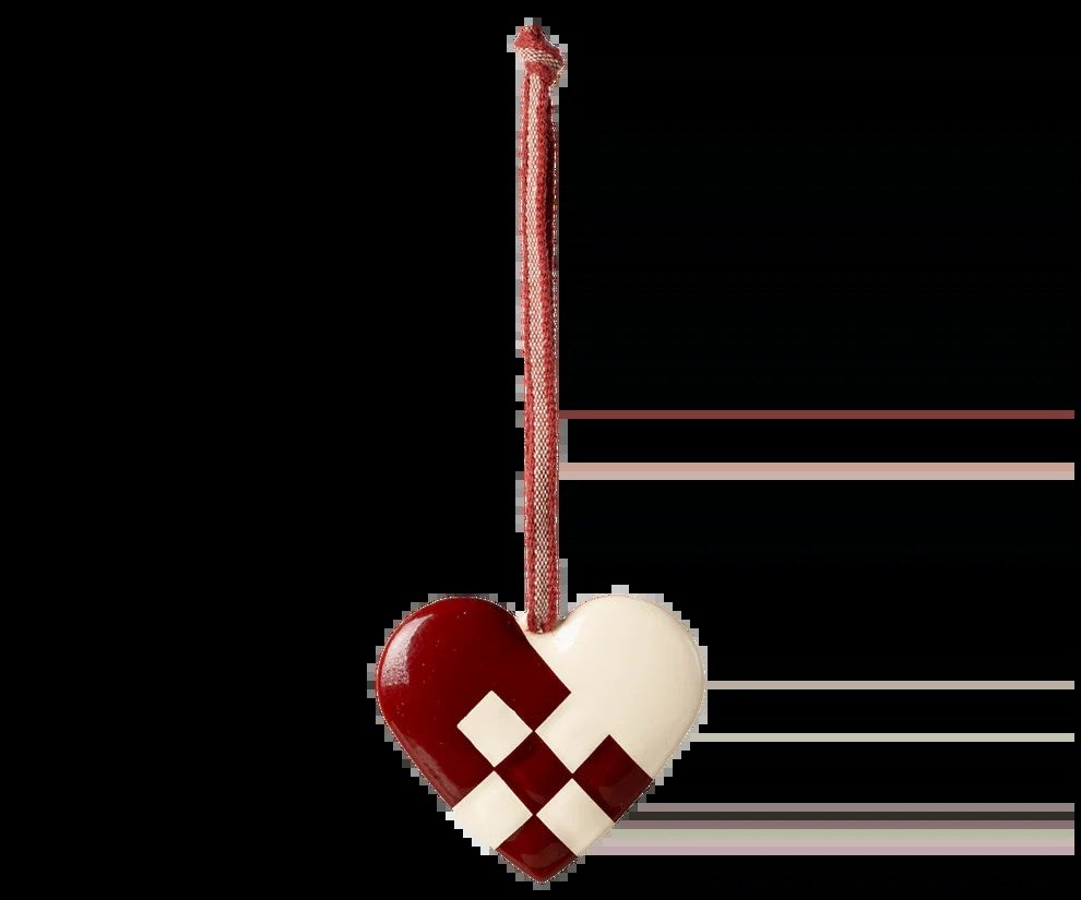 Maileg Metallprydnad, Litet hjärta - Röd