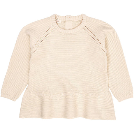 COPENHAGEN COLORS Cream  Knitted Pullover W. Frill