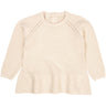 COPENHAGEN COLORS Cream Knitted Pullover W. Frill