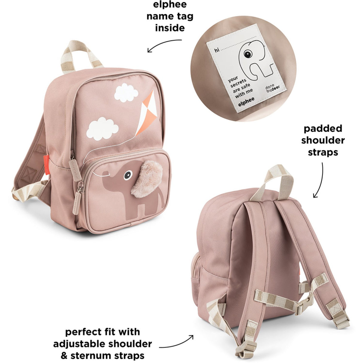 DonebyDeer Powder Canvas Barnryggsäck Elphee