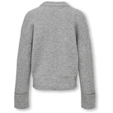 kids ONLY Medium Grey Melange Anne Fold Up Pullover Stickad