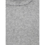 kids ONLY Medium Grey Melange Anne Fold Up Pullover Stickad