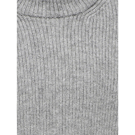 kids ONLY Medium Grey Melange Anne Fold Up Pullover Stickad