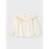 Lil'Atelier Turtledove Saku Loose Embroidery Blus