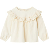 Lil'Atelier Turtledove Saku Loose Embroidery Blus