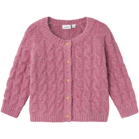 Name It Mauve Orchid Salille Knit Cardigan