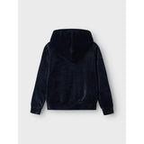 Name It Dark Sapphire Sulone Velour Cardigan