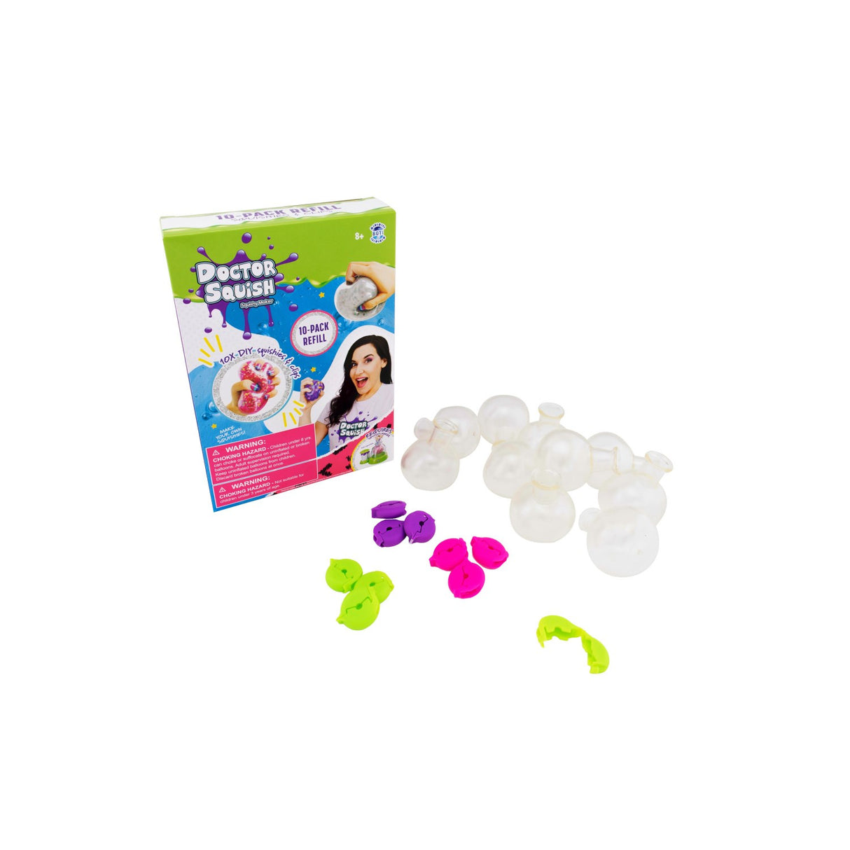 Doctor Squish Squishy Refill Pack V2 10 Ballonger + Klämmor