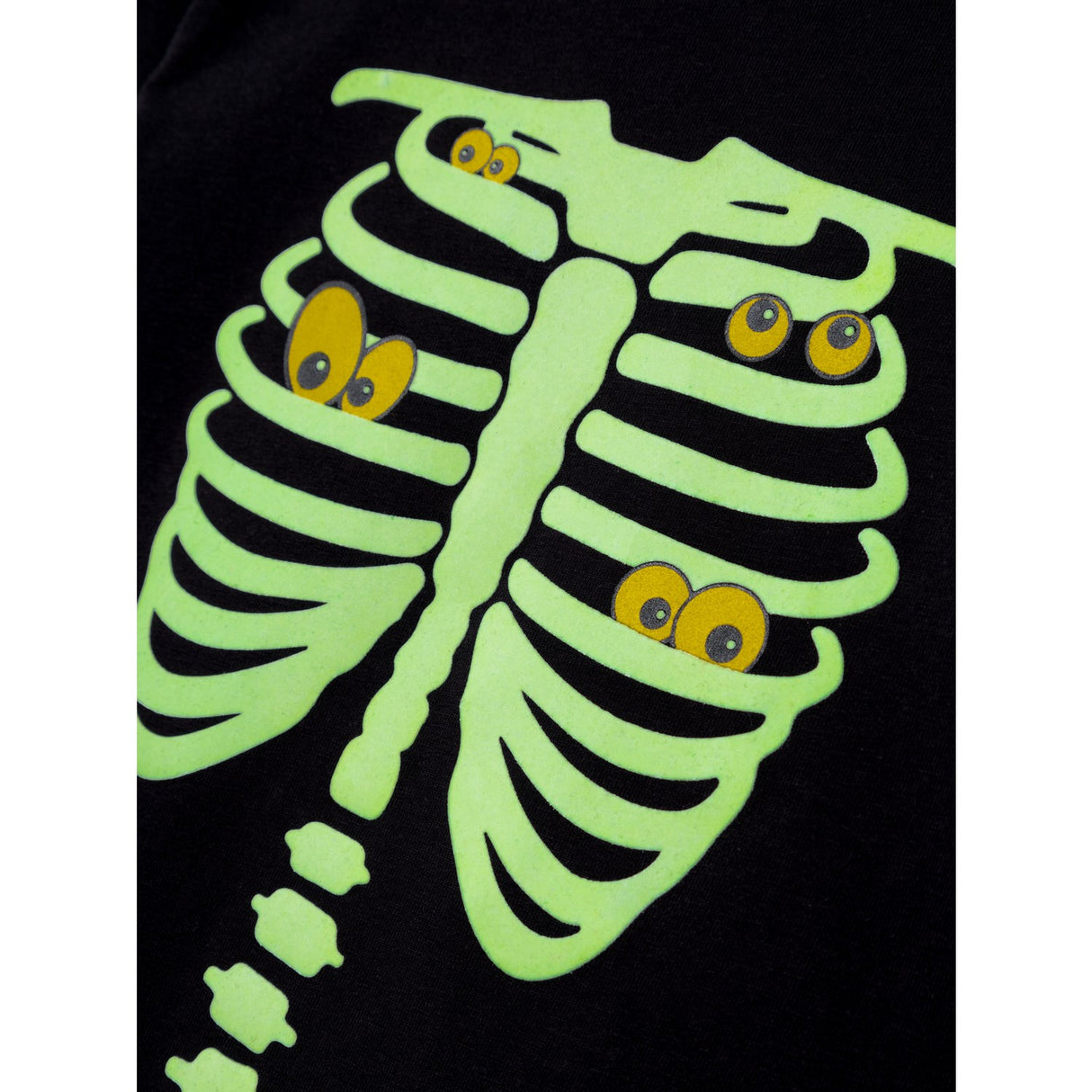 Name It Black Yellow Oween Top Set Skeleton