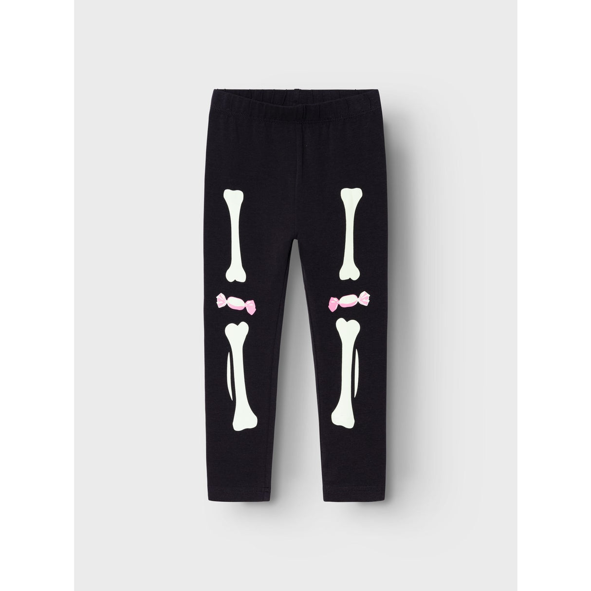 Name It Black Pink Oween Topp Set Skeleton