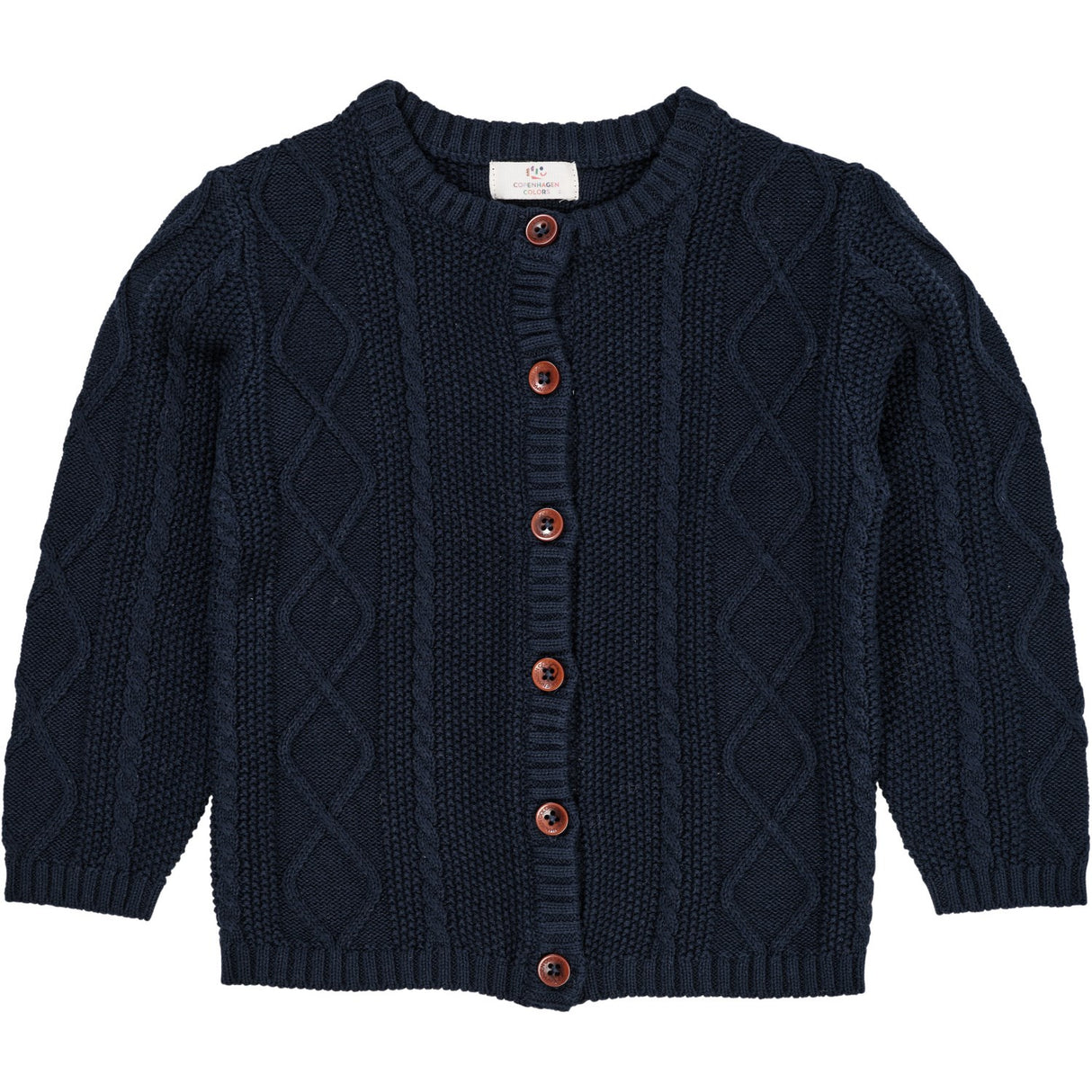 Copenhagen Colors Navy Stickad Cardigan