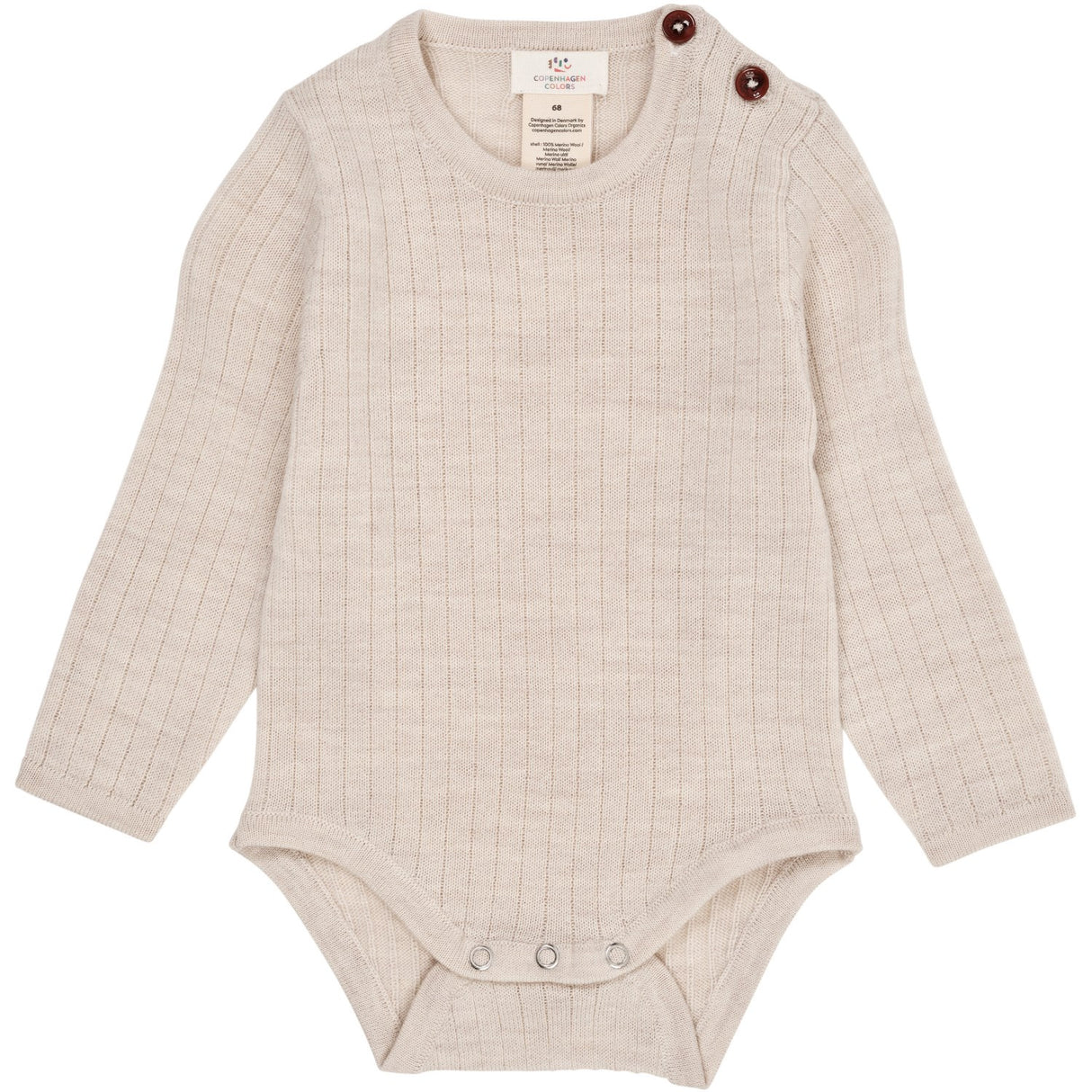 Copenhagen Colors Pale Cream Melange Merino Rib Body