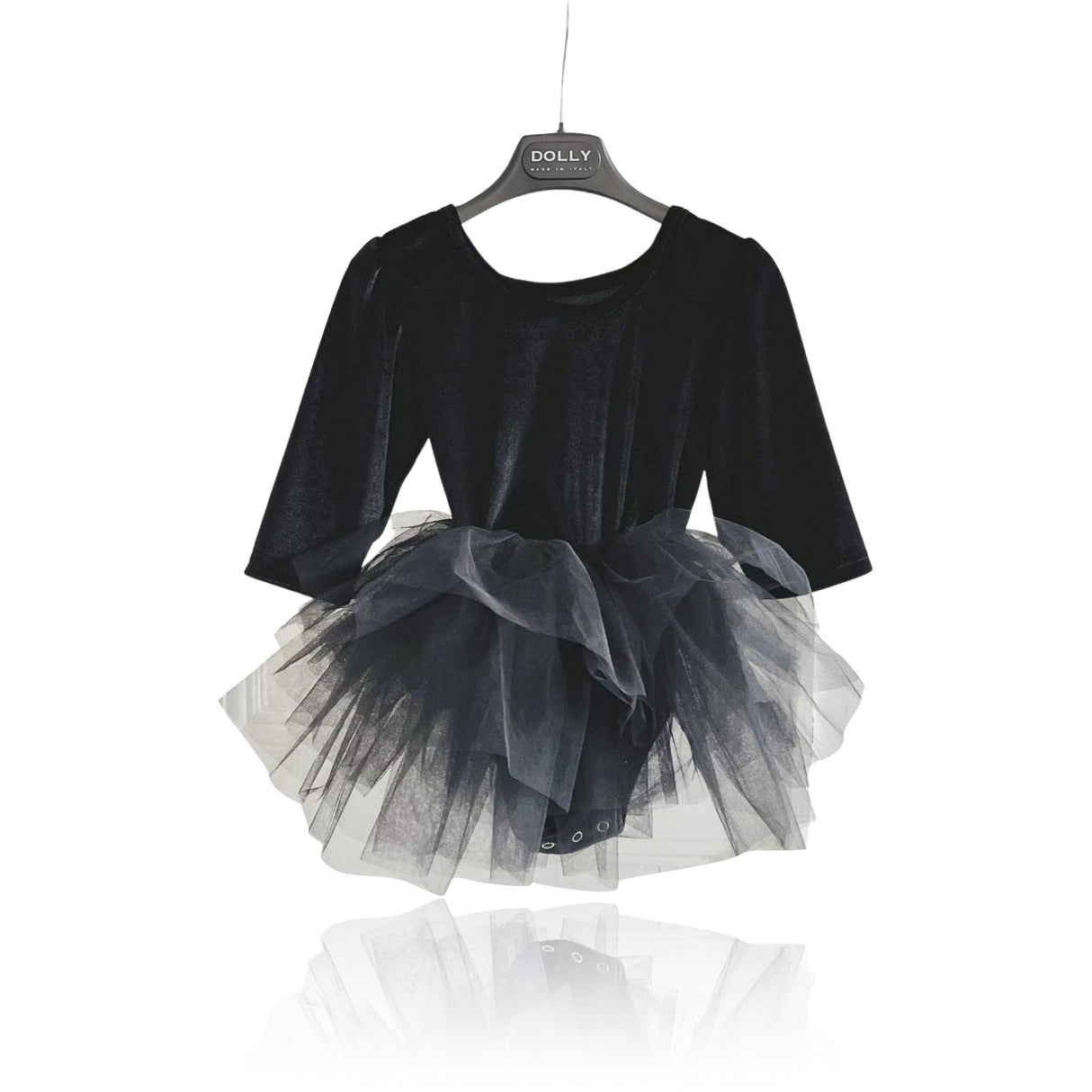 Dolly by Le Petit Tom Black Dolly Universe Velvet Planet Tutu Klänning