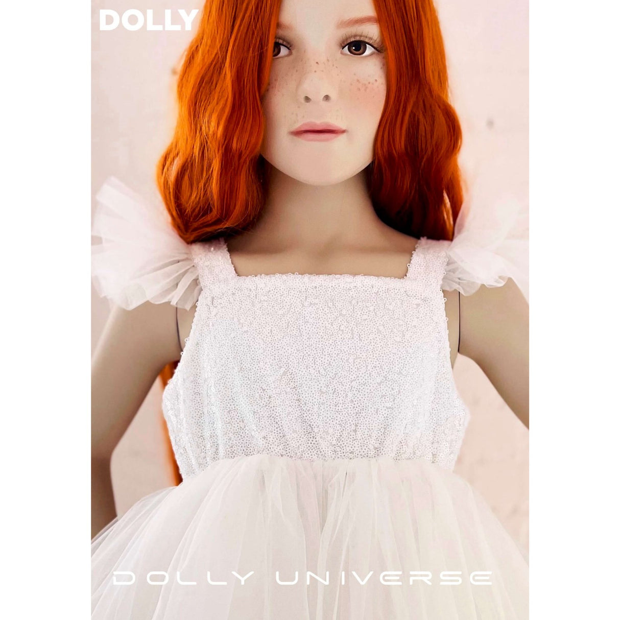 Dolly by Le Petit Tom White Dolly Universe Sequin Glitter Galaxy Tutu Klänning