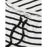 Mads Nørgaard Vanilla Ice/Black 2x2 Cotton Stripe Verona Bukser