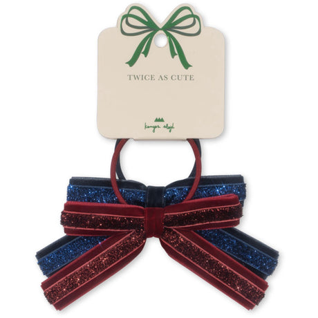 Konges Sløjd Red/Navy 2 Pack Velvet Bow Elastic