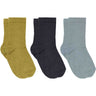 Mp Danmark Navy Cotton Ribbade strumpor - 3-pack