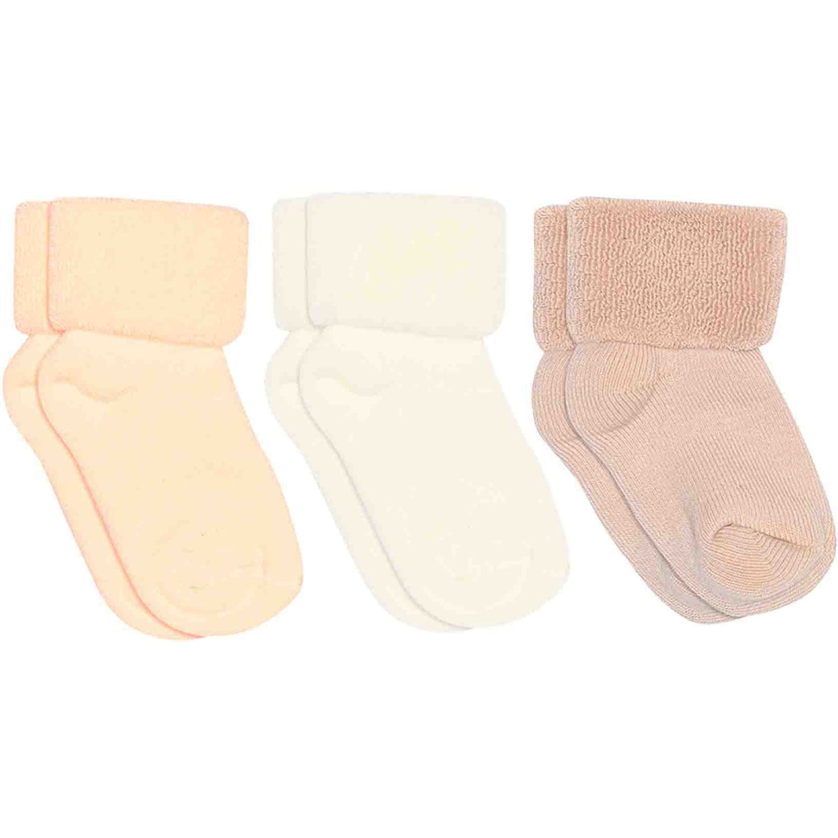 Mp Danmark Pink Champagne Baby strumpor i bomull - 3-pack