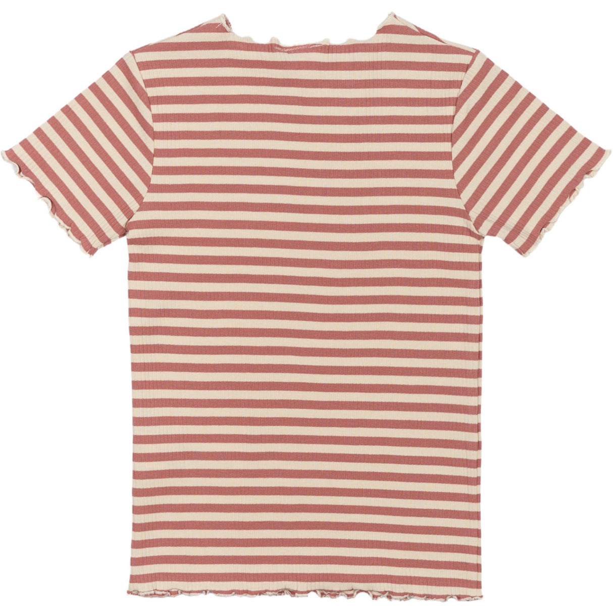 The New Old Rose Striped Moore Collar Rib T-Shirt