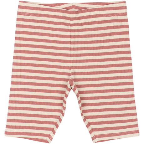 The New Old Rose Striped Moore Tight Rib Shorts