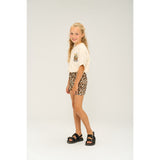 The New Feather Gray AOP Orella Shorts