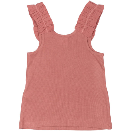 The New Old Rose Lotus Rib Frill Top