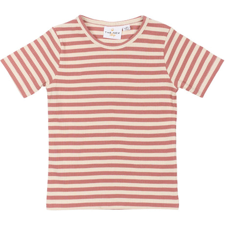 THE NEW Siblings Old Rose Striped Fro Uni T-Shirt