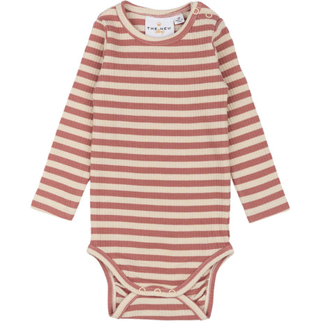 THE NEW Siblings Old Rose Striped Fro Uni Rib Body