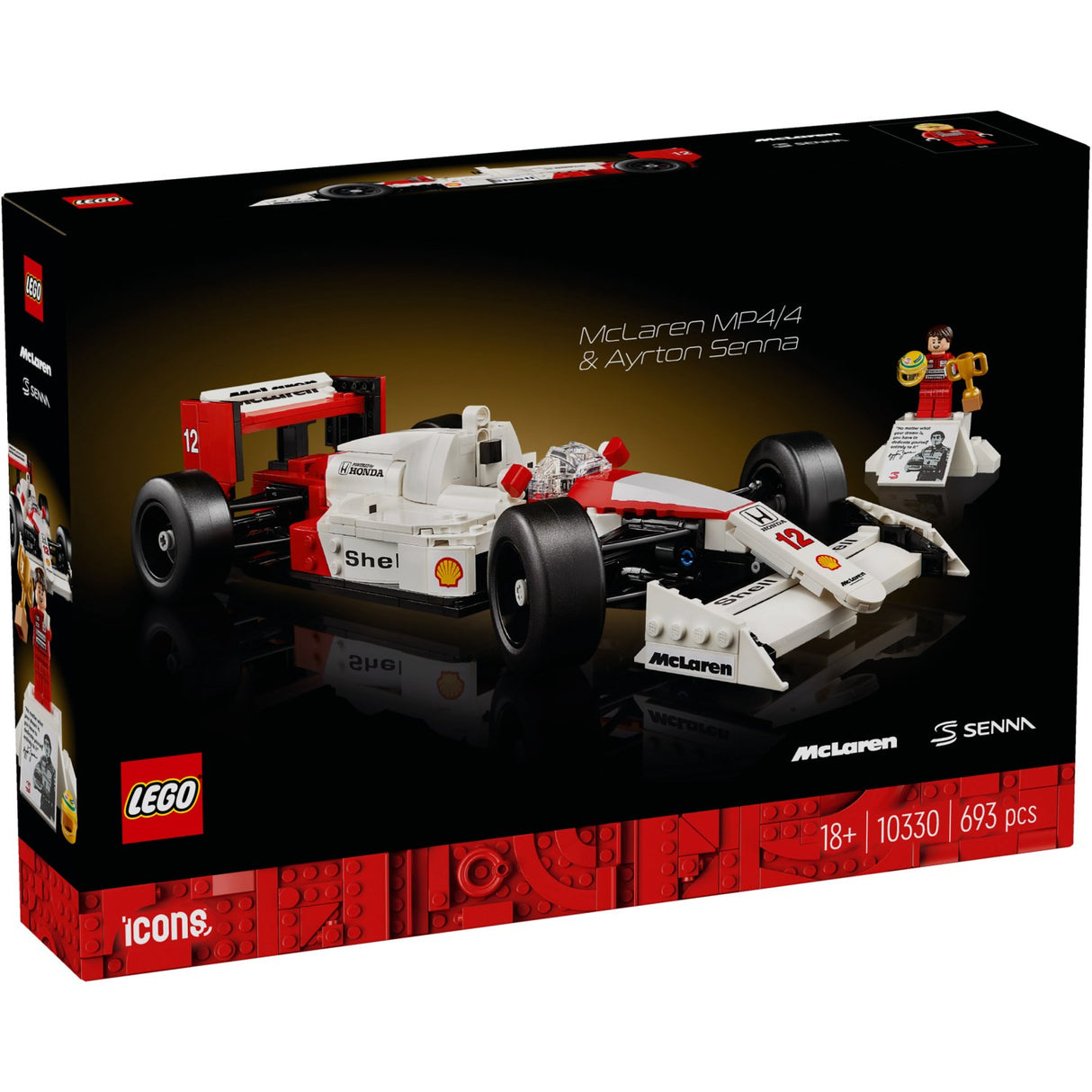 LEGO® Icons McLaren MP4/4 och Ayrton Senna