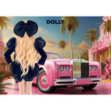 Dolly by Le Petit Tom Black Dolly World Big Organza Hår Rosett