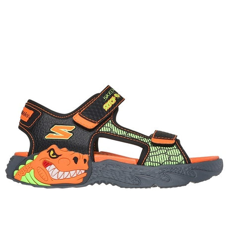 Skechers Creature Splash River Sandal Black Orange 2