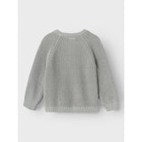 Lil'Atelier Limestone Emlen Lin Stickad Cardigan Noos