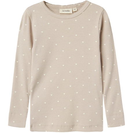 Lil'Atelier Gray Morn Heart Gago Slim Blus Noos