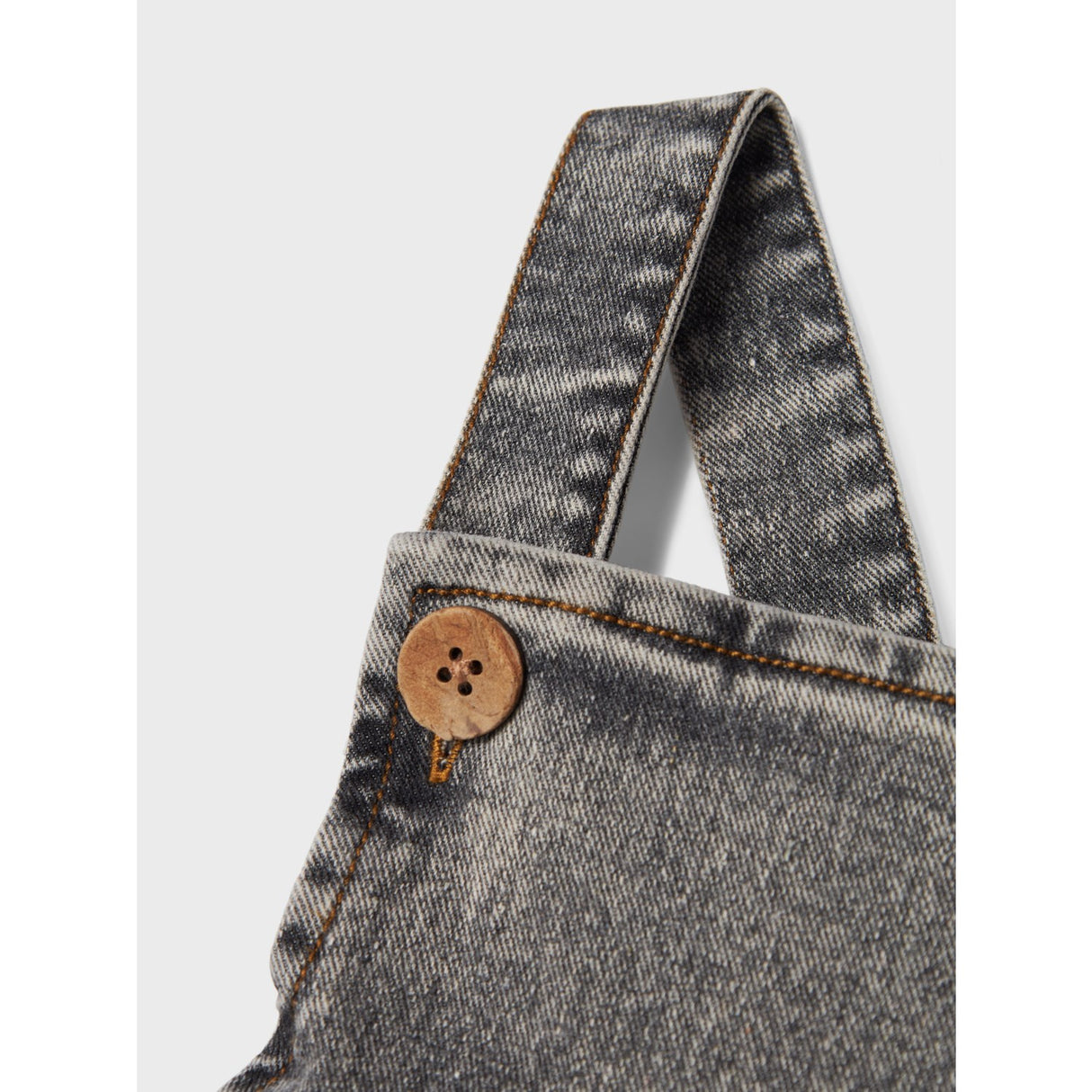 Lil'Atelier Light Grey Denim Tems Loose Denim Överalls