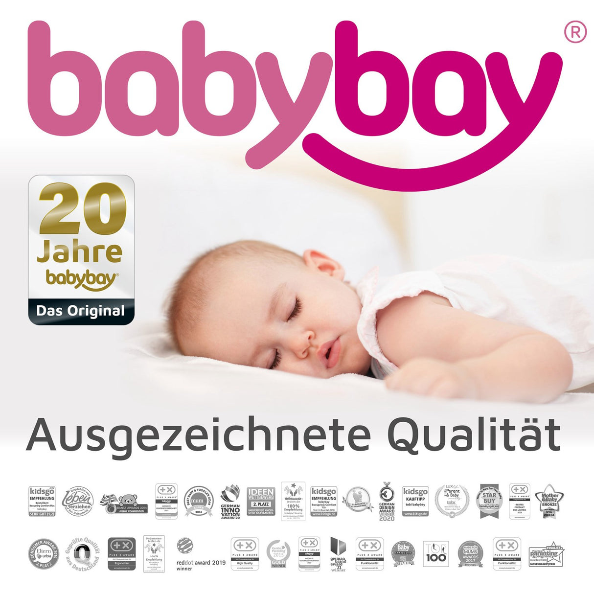 Babybay ® Black Roller Set inkl. fixeringsmekanism