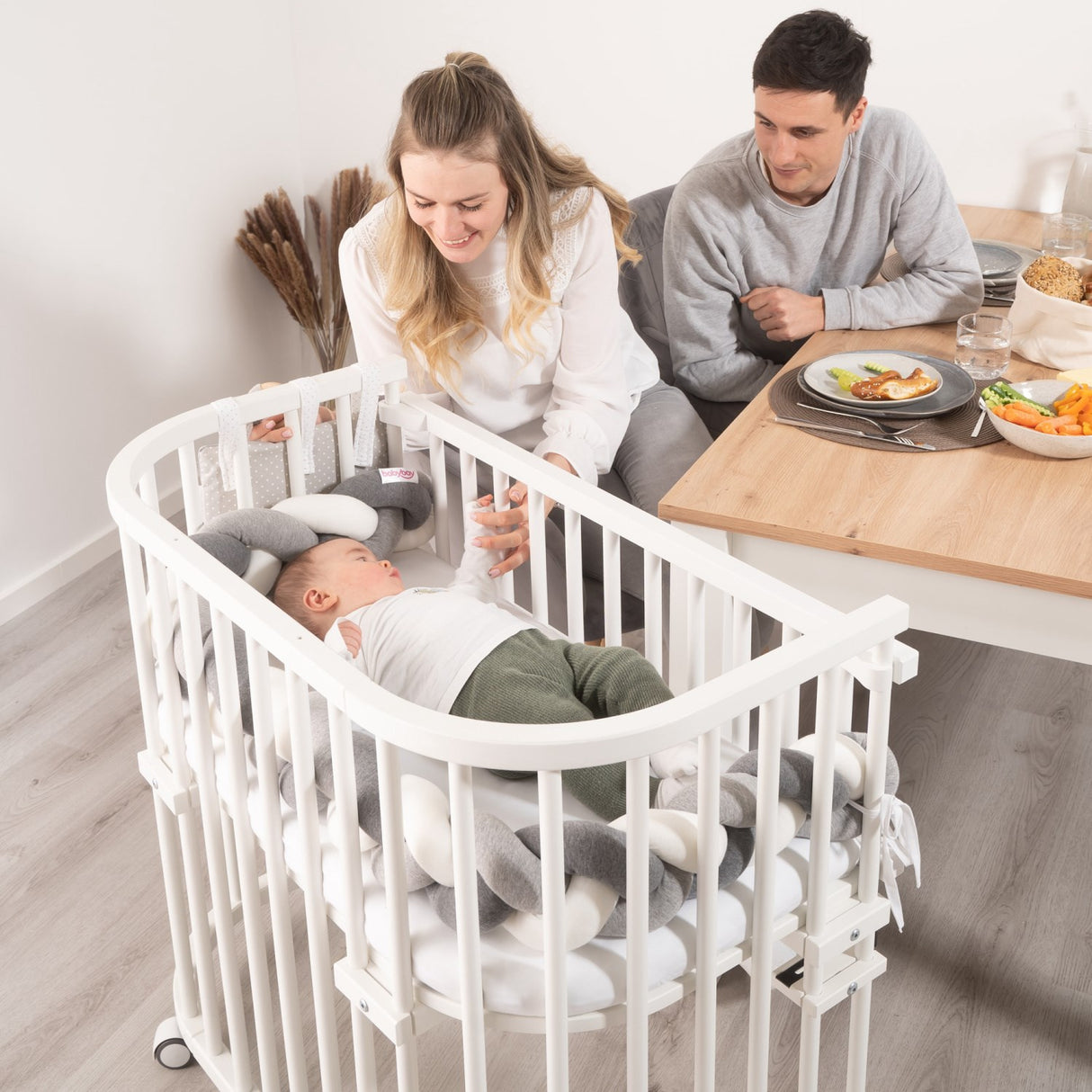 babybay ® White Varnished stänger