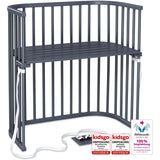 babybay® Grey Varnished Boxspring Co-Sleeper