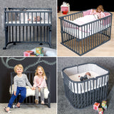 babybay® Grey Varnished Boxspring Co-Sleeper