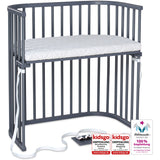 babybay® Grey Varnished Boxspring Co-Sleeper