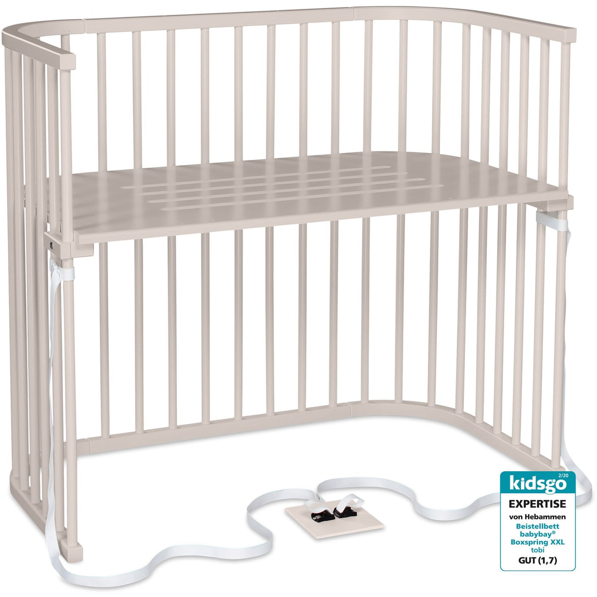 babybay® Beige Varnished Boxspring Xxl Co-Sleeper