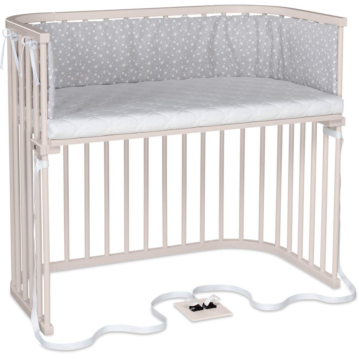 babybay® Beige Varnished Boxspring Xxl Co-Sleeper