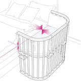 babybay® Grey Varnished Boxspring Xxl Co-Sleeper