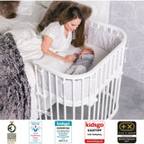 babybay® White Varnished Boxspring Xxl Co-Sleeper