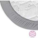 babybay® Grey Jersey Cover Deluxe Ark 2-Pack Maxi, Midi, Boxspring, Comfort Och Comfort Plus