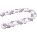 babybay ® White/Beige/Rosé Nest Snake Jersey Flätad 200 cm